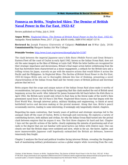 Neglected Skies: the Demise of British Naval Power in the Far East, 1922-42'