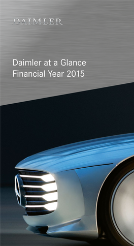 Daimler at a Glance Financial Year 2015