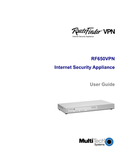 RF650VPN Internet Security Appliance User Guide