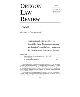 OREGON LAW REVIEW [Vol