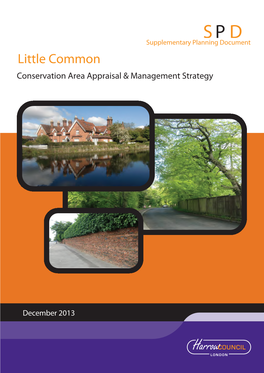 Appendix 1 - Little Common Conservation Area Appraisal and Management Strategy