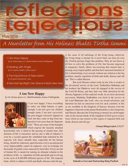 A Newsletter from His Holiness Bhakti Tirtha Swami