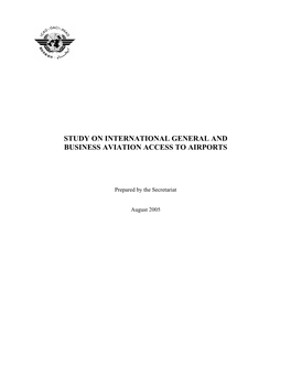 Study on International General and Business Aviation Access to Airports