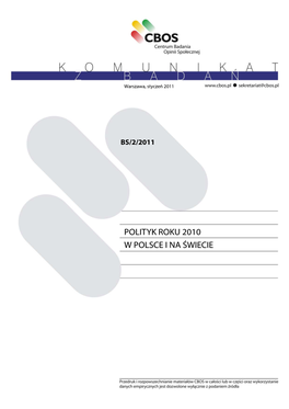 Polityk Roku 2010 W Polsce I Na Świecie