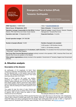 Tanzania: Earthquake