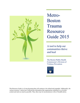 Trauma Resource Guide 2015