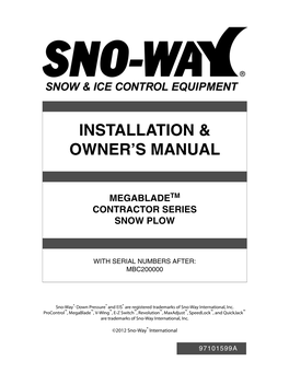 Installation & Owner's Manual