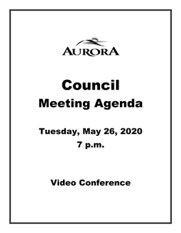 Council Agenda May 26, 2020