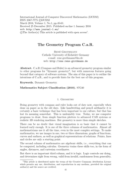 The Geometry Program C.A.R