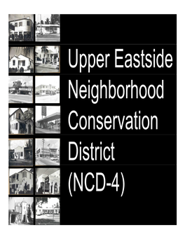 Upper Eastside Neighborhood Conservation District (NCD-4)