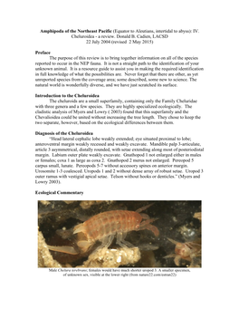 Amphipoda of the Northeast Pacific (Equator to Aleutians, Intertidal to Abyss): IV