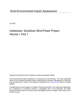 55090-001: Zarafshan Wind Power Project