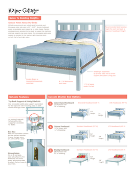 Guide to Bedding Heights Notable Features Custom Shutter Bed Options