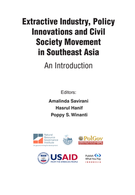 Extractive Industry, Policy Innovations and Civil Society Movement in Southeast Asia an Introduction