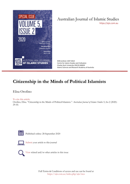 Citizenship in the Minds of Political Islamists