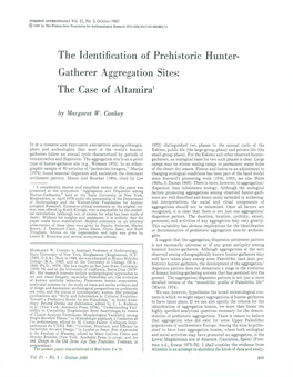 The Identification of Prehistoric Hunter-Gatherer Aggregation Sites