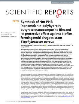 Nanocomposite Film and Its Protective Effect Against Biofilm