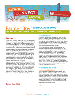 Farmer Boy TOUR EDUCATORʼS GUIDE