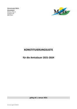 Konstituierungsliste