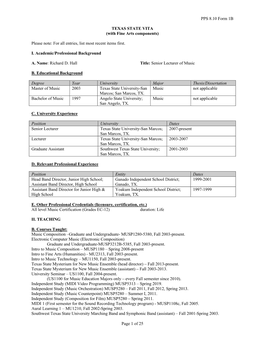 PPS 8.10 Form 1B Page 1 of 25 TEXAS STATE VITA