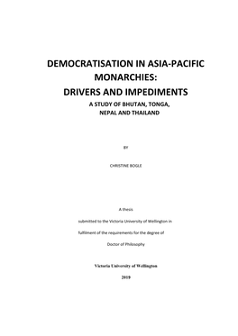 Democratisation in Asia-Pacific Monarchies