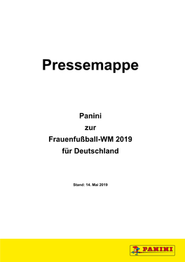 Pressemappe Panini Zur Frauenfußball-WM 2019 Für Deutschland