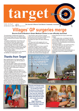 Villages' GP Surgeries Merge