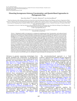 And Quartet-Based Approaches in Phylogenomic Data