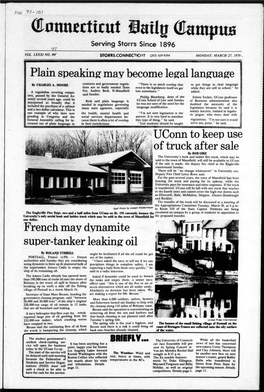 Plain Speaking May Become Legal Language Uconn to Keep Use Of