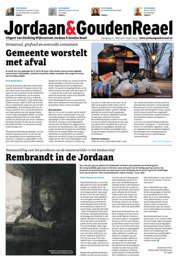 Gemeente Worstelt Met Afval Rembrandt in De Jordaan