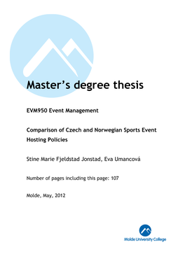 Master's Degree Thesis