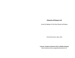 Church of Emacs 2.0