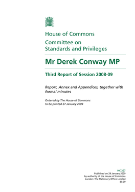 Mr Derek Conway MP