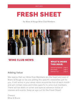 Wine Club July 2021