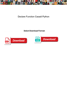 Declare Function Casadi Python