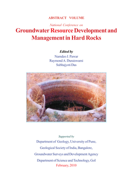 Groundwater Resourcedevelopment and Management in Hard Rocks