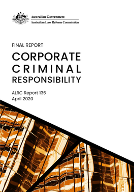 Corporate Criminal Responsibility Final Report