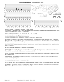 Moths of North Carolina - Early Draft 1