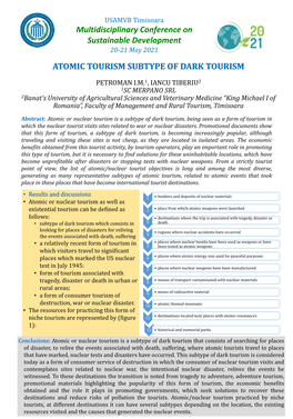 Atomic Tourism Subtype of Dark Tourism