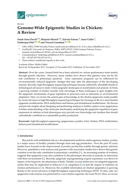 Genome-Wide Epigenetic Studies in Chicken: a Review