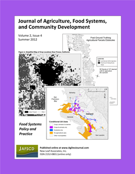 Journal of Agriculture, Food Systems, and Community Development