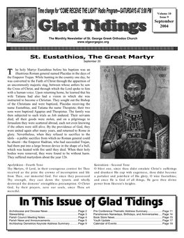 St. Eustathios, the Great Martyr September 20