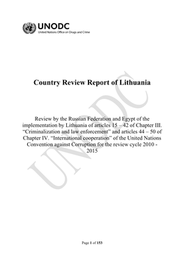 Country Review Report of Lithuania