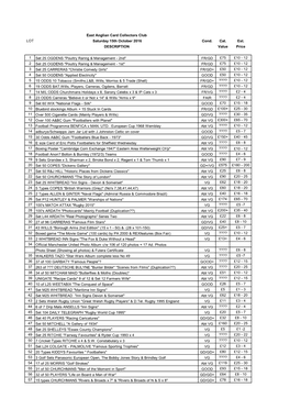 East Anglian Card Collectors Club LOT Saturday 15Th October 2016 Cond