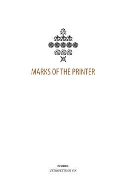 Marks of the Printer