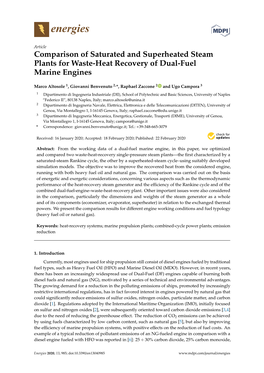 Comparison of Saturated and Superheated Steam Plants for Waste-Heat Recovery of Dual-Fuel Marine Engines