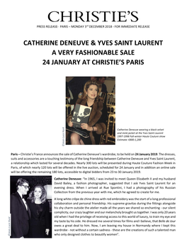 Catherine Deneuve & Yves Saint Laurent a Very