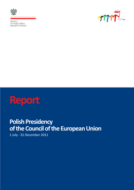 Report of the Polish EU Presidency