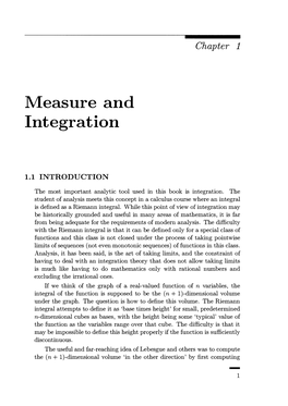 Measure and Integration