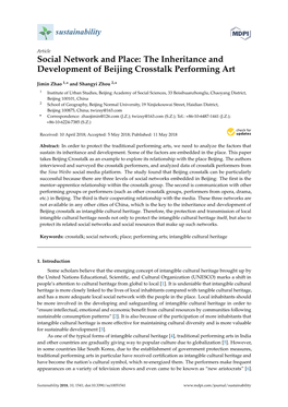 Social Network and Place: the Inheritance and Development of Beijing Crosstalk Performing Art